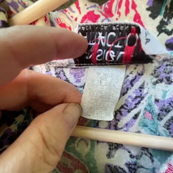 Vintage Physical Attraction size 1X  relaxed fit button front floral. - Picture 3 of 7